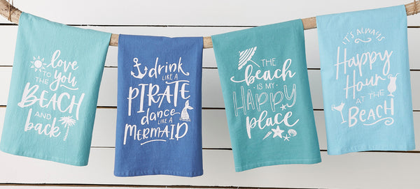 DII Design Imports BEACH - Dish Towels - Set of 2 - Sandals - FLIP