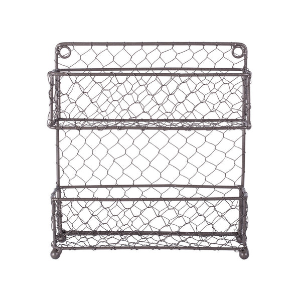 Vintage Farmhouse Wall Paper Towel Holder with Chicken Wire