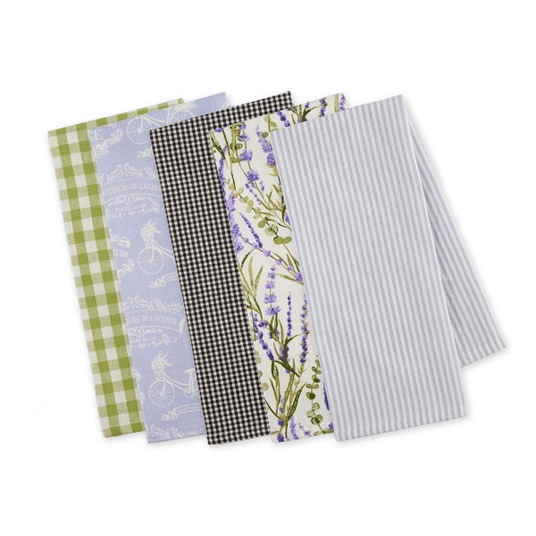 Bless international Lemons And Lavender 2 Tier Tray Kitchen Cotton Tea  Towels