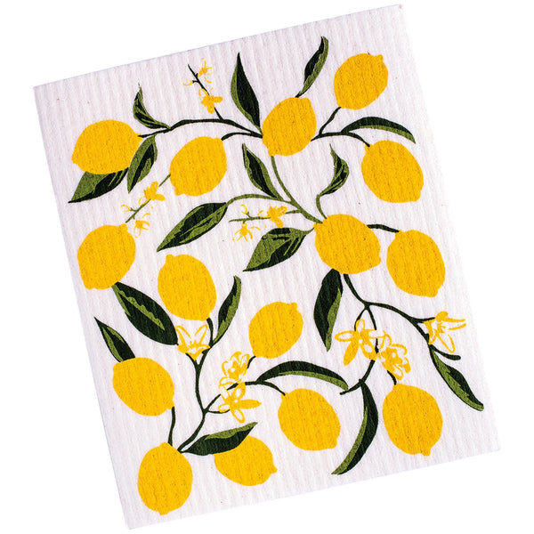 Lemon Swedish Dishcloth Set of 4