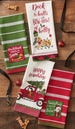 HAPPY HOWLIDAYS EMBELLISHED DISHTOWEL