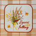 Leaves Are Falling Embellished Dishtowel