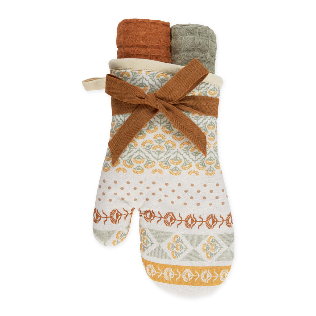 Golden Hour Printed Oven Mitt Gift Set