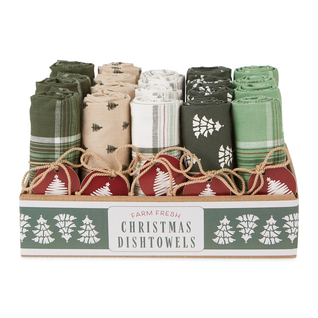 Balsam Fir Assorted Dishtowels PDQ