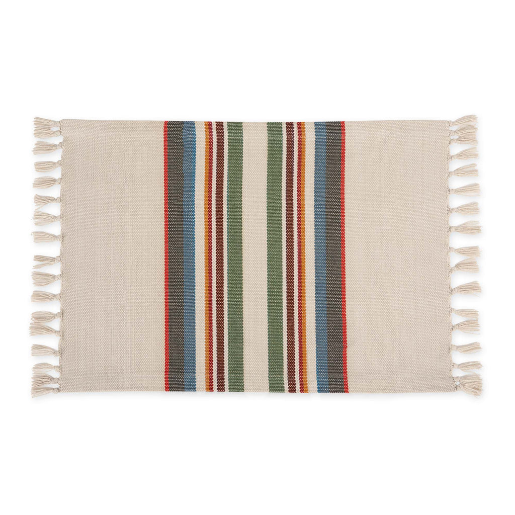 Canyon Creek Striped Fringe Placemat