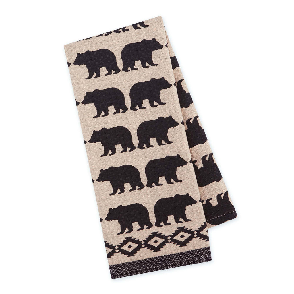 Bears Printed Waffle Dishtowels