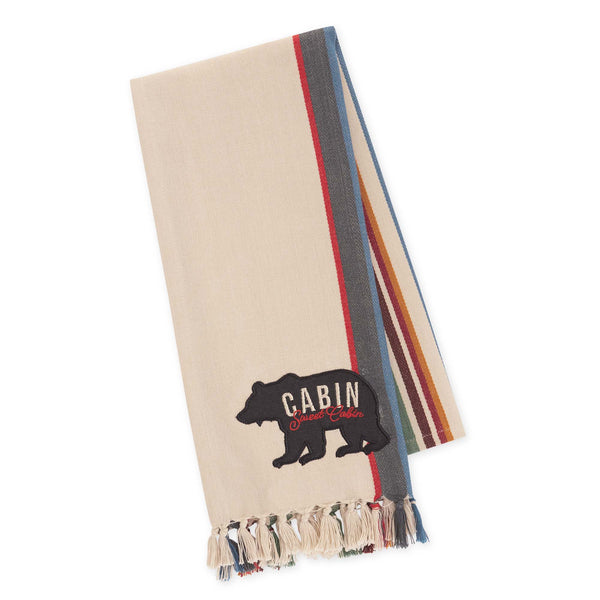 Canyon Creek Bear Embellished Dishtowel