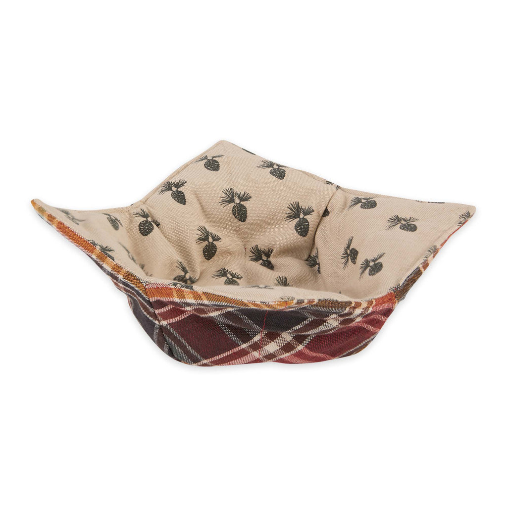 Pine Cone Printed Reversible Soup Cozy