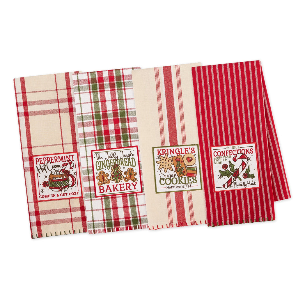 Holly Jolly Cookie Co Embellished Dishtowels