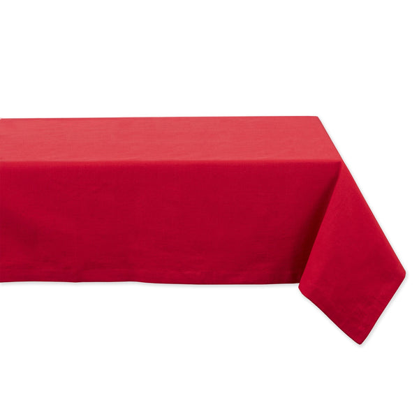 Holly Berry Slub Tablecloth - 60x104"