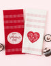 Happy Valentine's Day Embellished Dishtowel