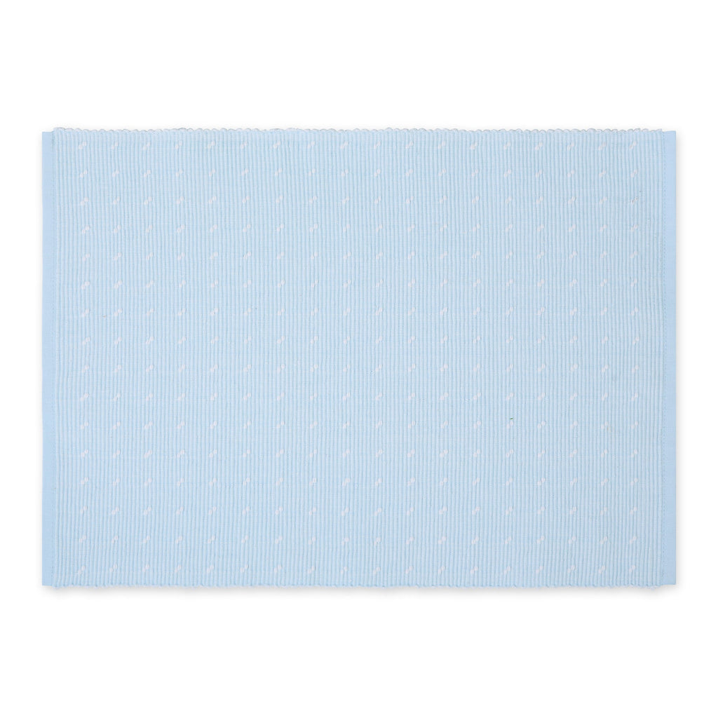 Ballad Blue Dots Ribbed Placemat