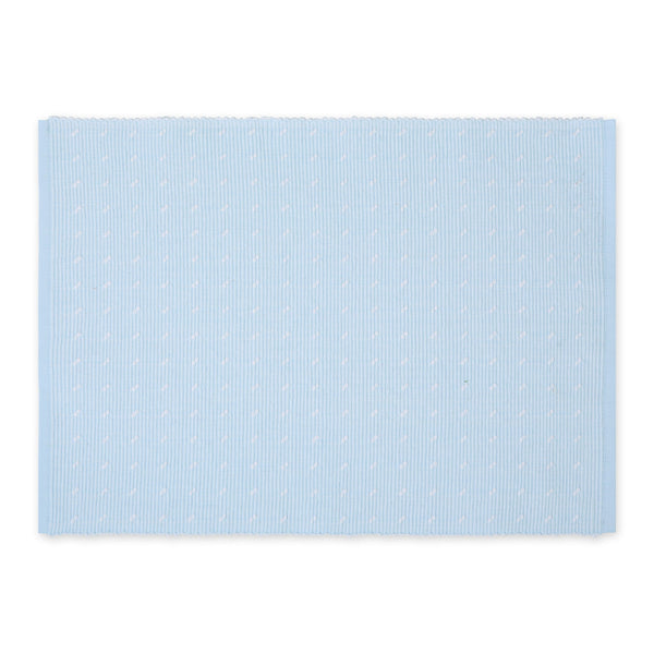 Ballad Blue Dots Ribbed Placemat