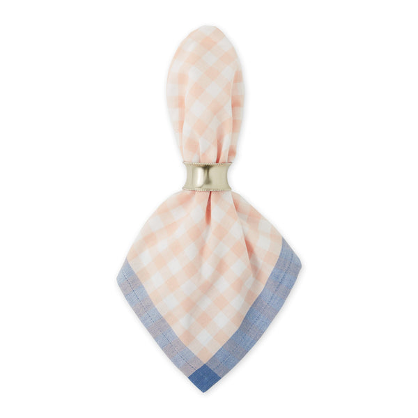 Pearl Blush Contrast Gingham Napkin