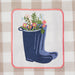 Rain Boots Embellished Dishtowel