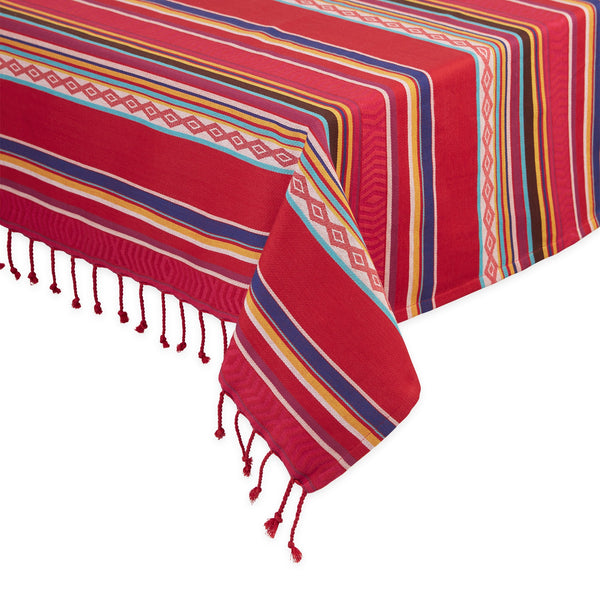 Baja Stripe Jacquard Tablecloth -  52 x 52"