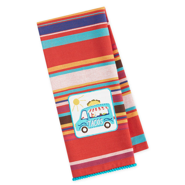 Taco Truck Embellished Dishtowel