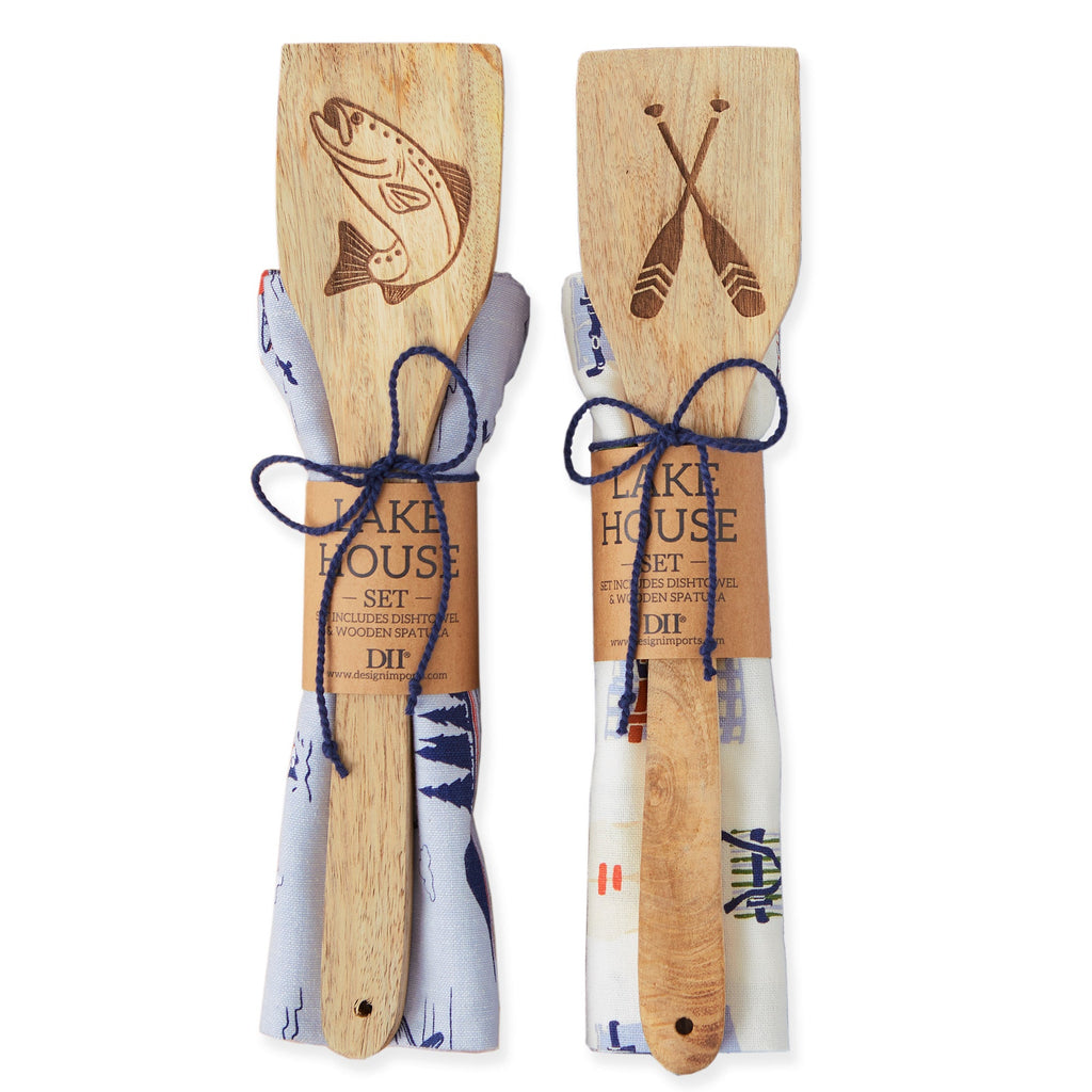 Lake House Dishtowel + Spatula Gift Set Mixed Pack