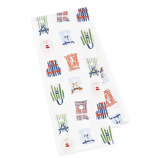 Vintage Life Jackets Printed Dishtowel