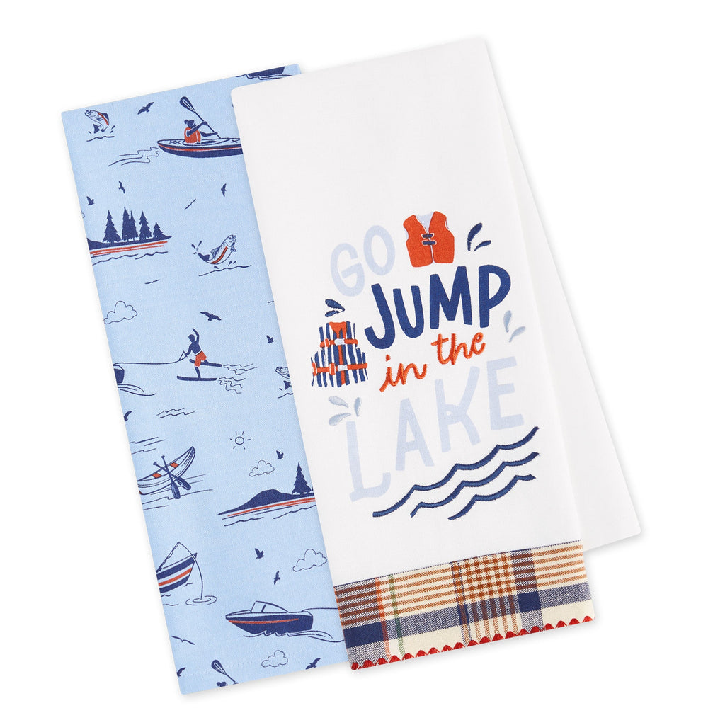 Go Jump In The Lake Dishtowel Set of 2