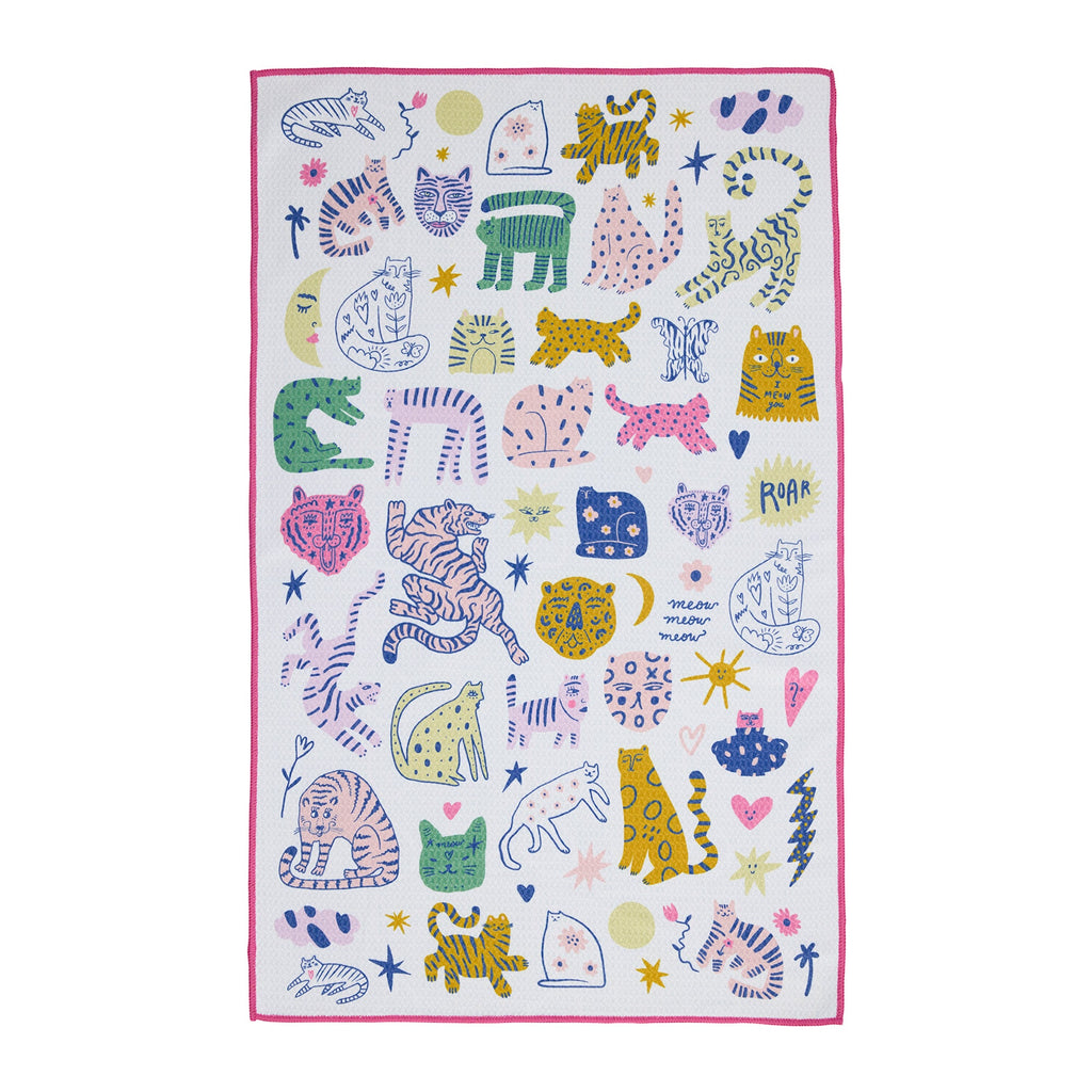 Meow Meow Printed Microfiber Dishtowel