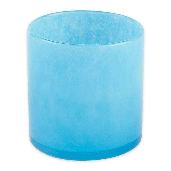 Aruba Blue  Glass Candleholder