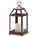 Bronze Contemporary Candle Lantern