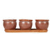 Brown Round Planter Set of 3