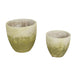 Weathered Cement Flower Pot Set of 2