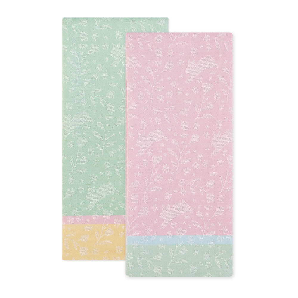 Bunny Hop Jacquard Dishtowel Set/2