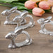 Silver Rabbit Napkin Ring Set